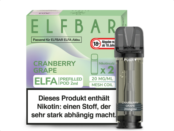 E Zigarette Elfa Pods 2er Cranberry Grape